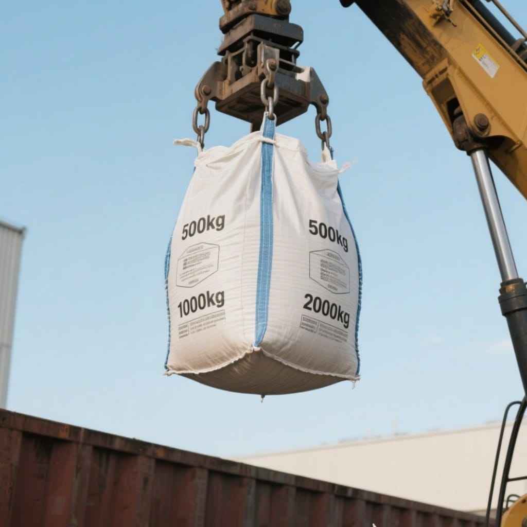 Mengangkut material tambang dengan jumbo bag