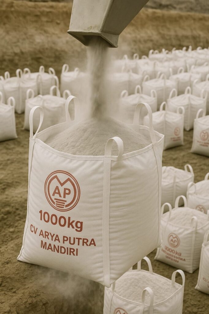 Jumbo bag kemasan serbuk kaca
