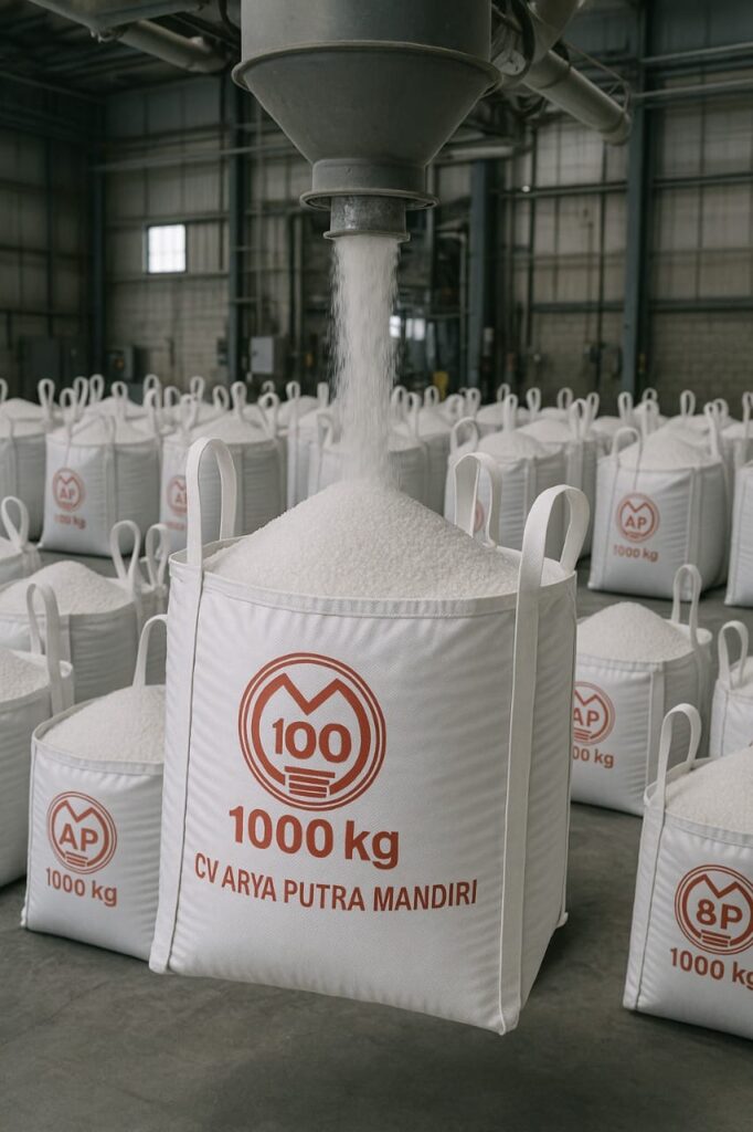Jumbo bag kemasan serbuk kaca