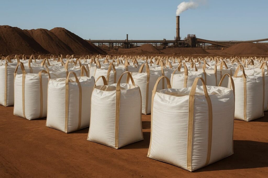 Jumbo bag kemasan bijih besi