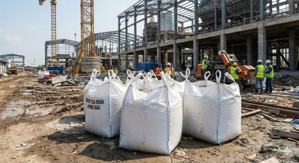 Jumbo bag kemasan material konstruksi