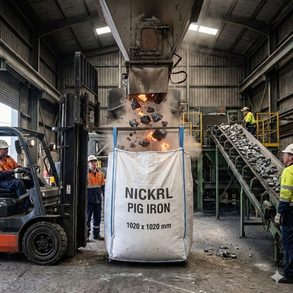 Jumbo bag kemasan nickel pig iron