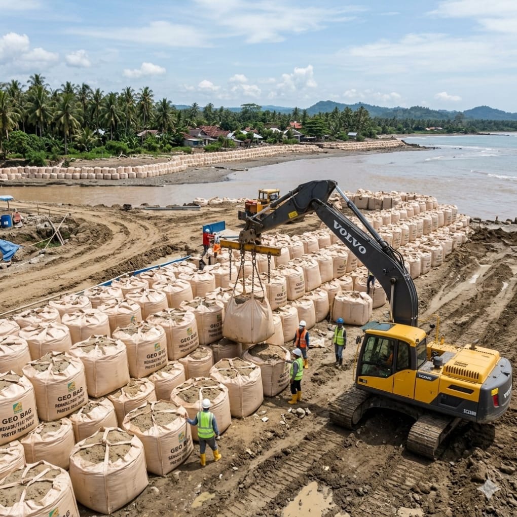 Rehabilitasi tanah dengan geo jumbo bag