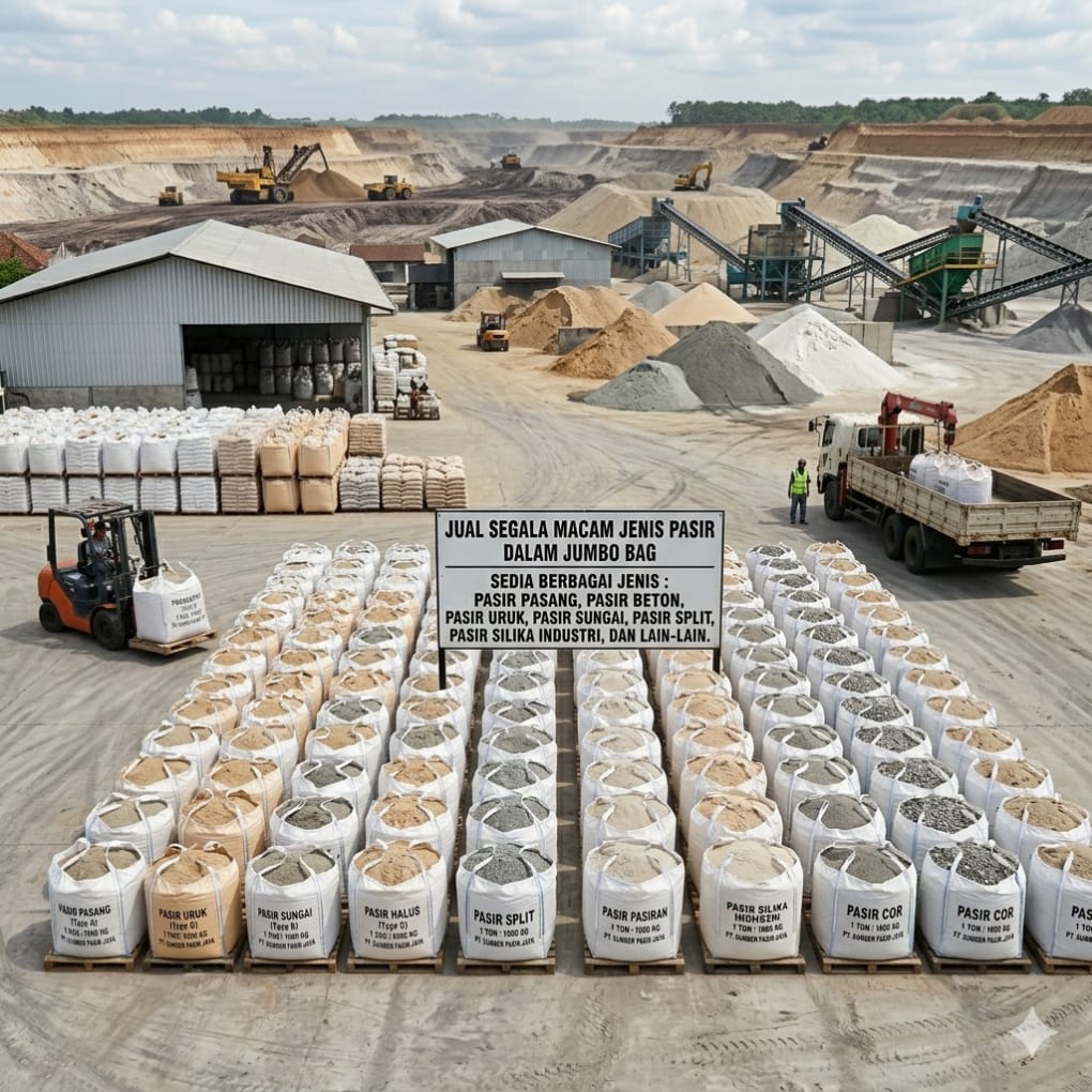 Jual segala macam pasir kemasan jumbo bag