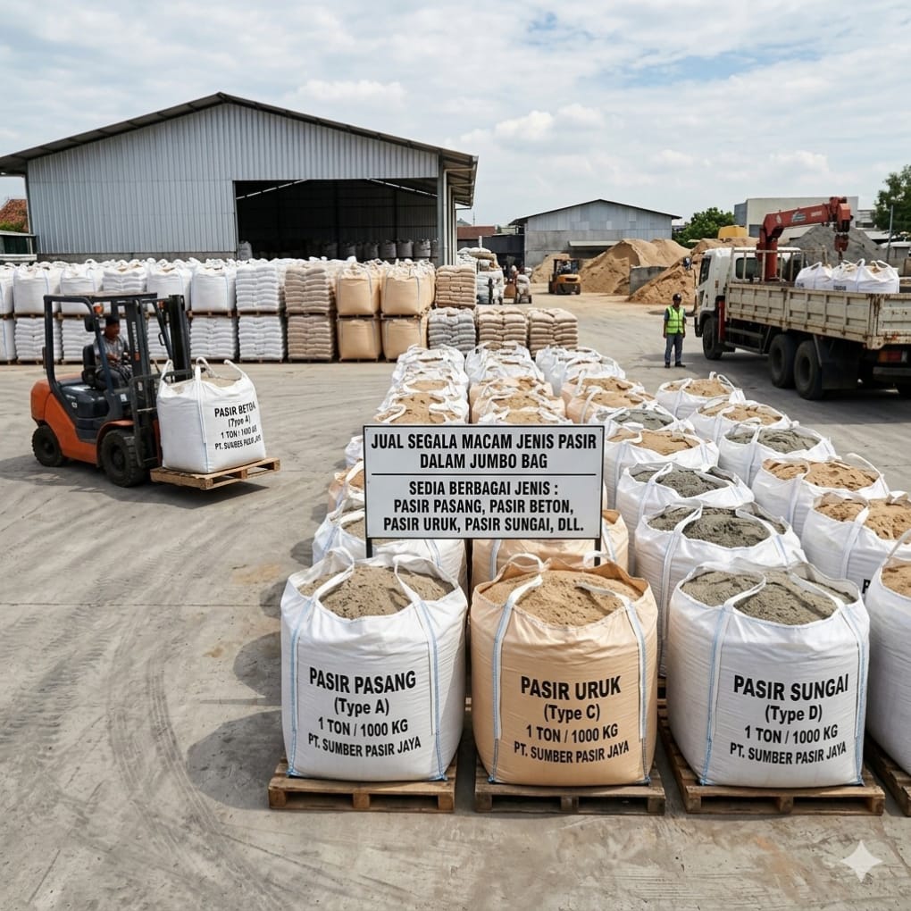 Jual segala macam pasir kemasan jumbo bag