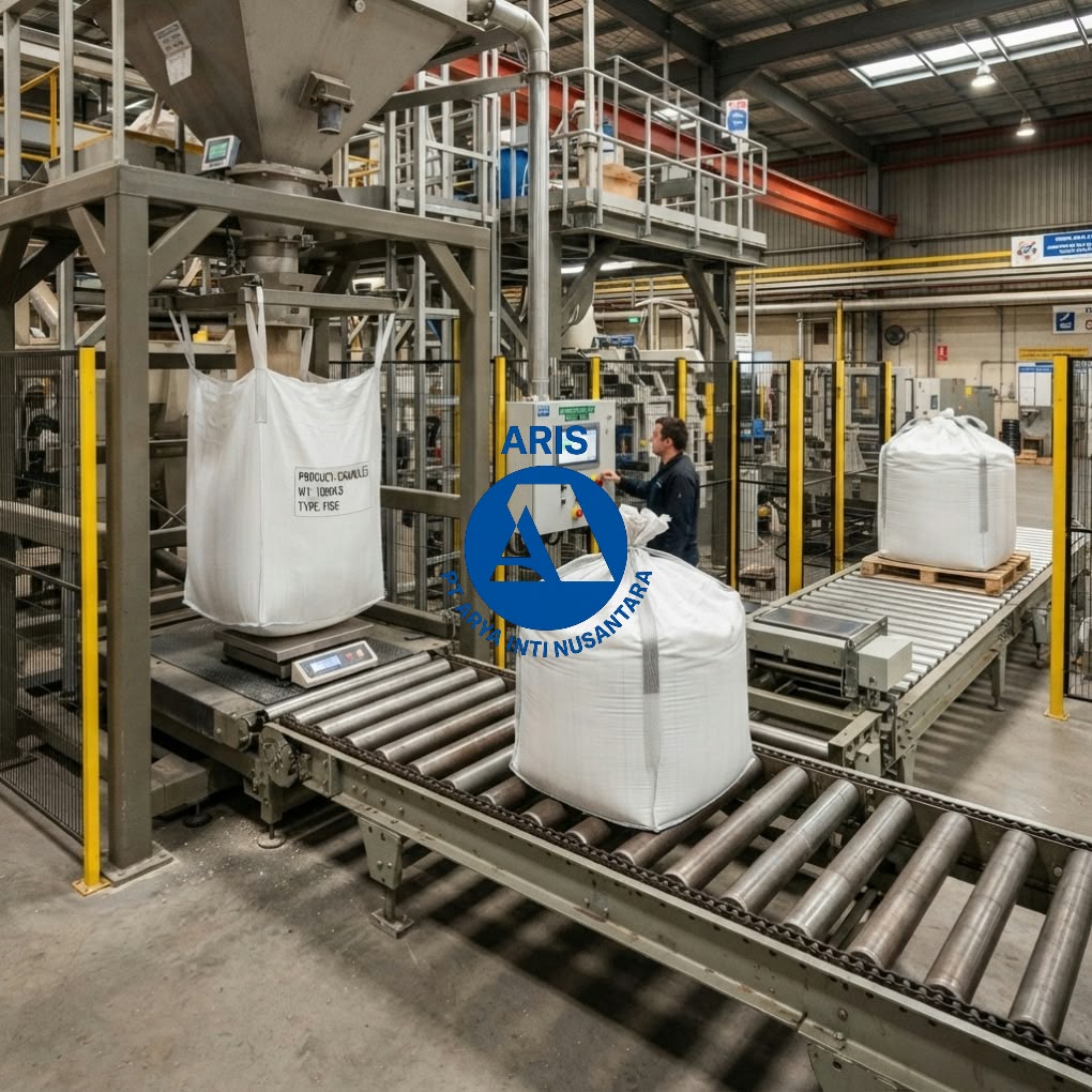 Integrasi Jumbo Bag dengan Conveyor Sistem Packaging