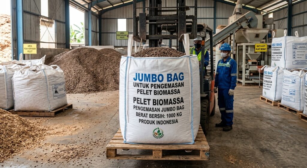 Jumbo Bag untuk Pengemasan Pelet Biomassa
